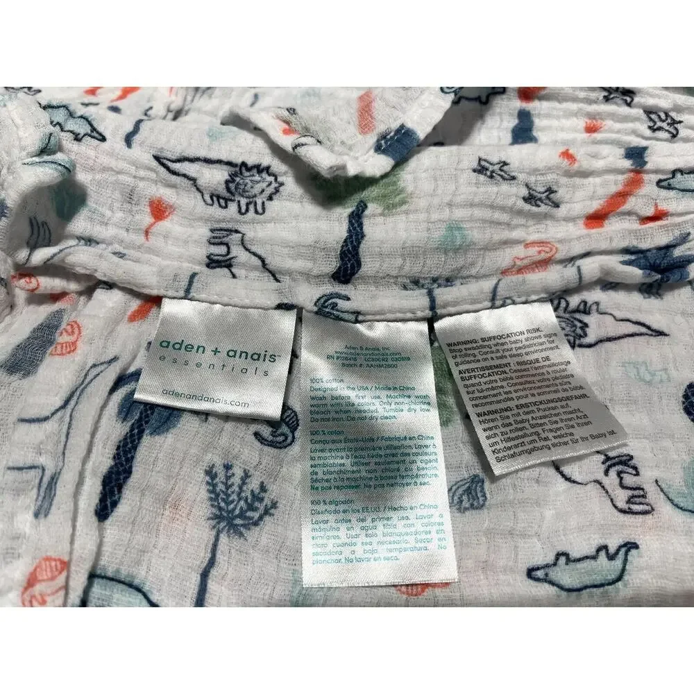 Aden + Anais Essentials Dinosaur Palm Tree Muslin Swaddle Baby Blanket Cotton